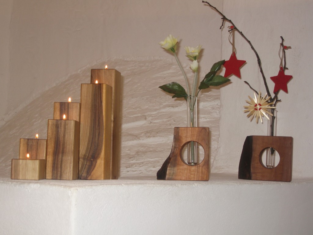 Holzdesign, Kerzenständer, Teelichter, Einzelstücke